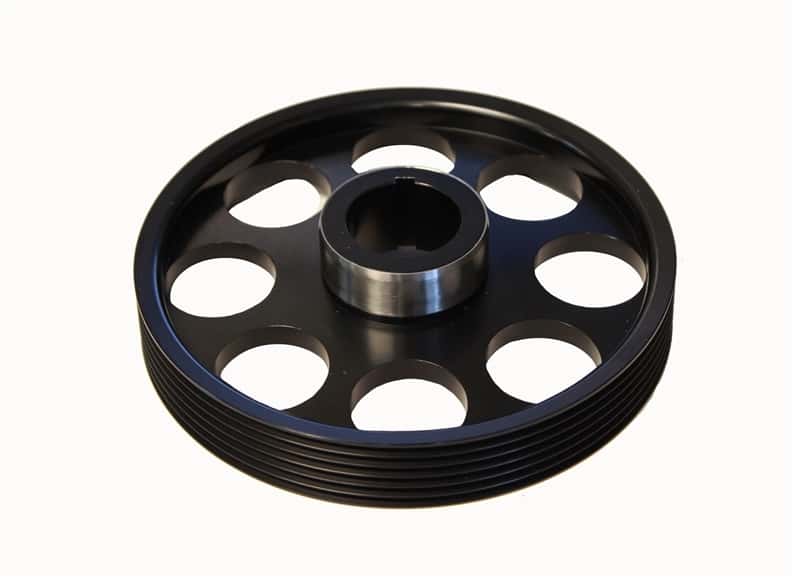 Torque Solution — Torque Solution Lightweight Crank Pulley (Black): Hyundai Genesis Coupe 3.8 2010+ - view 1