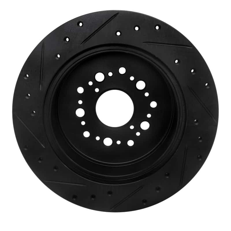 R1 Concepts — R1 92-00 Lexus GS300 Rear Right Drilled & Slotted Black Brake Rotor
R1 Brake Rotor Drill - view 5