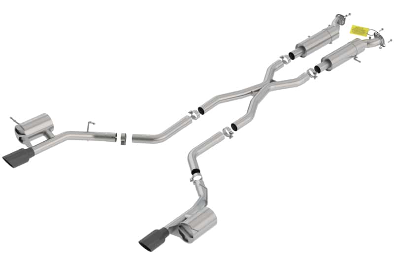 Borla — Borla 18-20 Dodge Durango SRT 6.2L V8 2.75in S-Type SS Catback Exhaust w/ BLK Chrome Tips
Cat-Back System - view 1