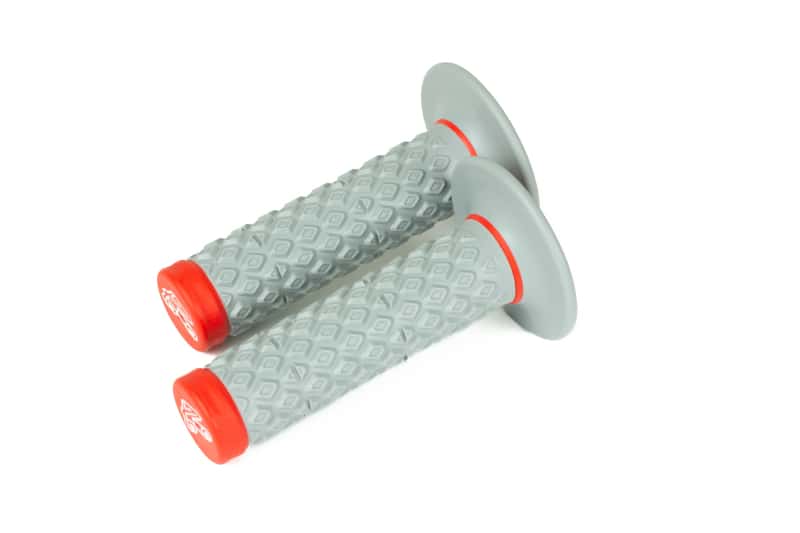 Renthal — Renthal Soft/Firm MX Dual Compound Grips Tapered 1/2 Waffle - Gray/Red - view 1