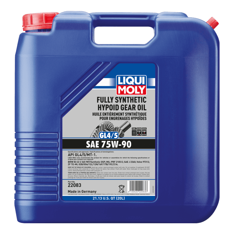 LIQUI MOLY — LIQUI MOLY 20L Fully Synthetic Hypoid Gear Oil (GL4/5) 75W90 - view 2