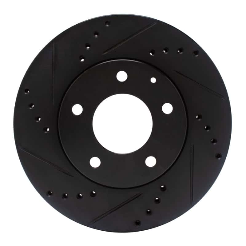R1 Concepts — R1 95-06 Mazda Millenia Front Left Drilled & Slotted Black Brake Rotor
R1 Brake Rotor Drill - view 1