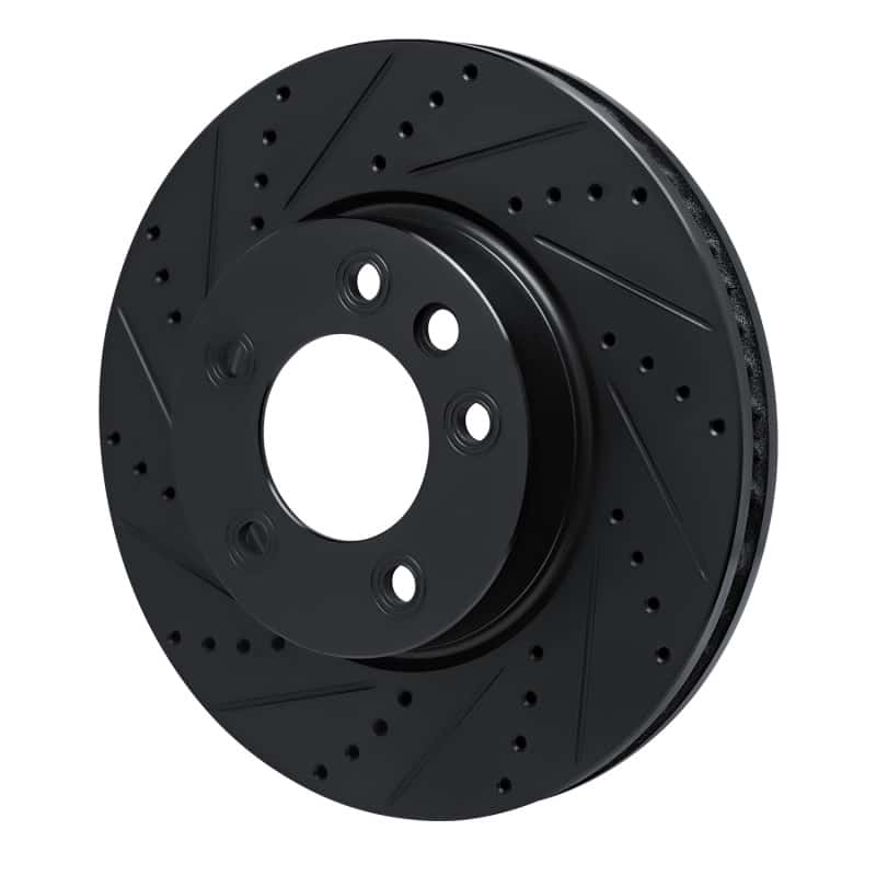 R1 Concepts — R1 03-18 Porsche Cayenne Left Front Drilled & Slotted Black Brake Rotor
R1 Brake Rotor Drill - view 2