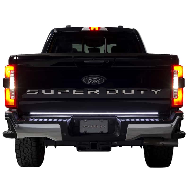 Putco — Putco 2024 Ford SuperDuty F-250 60In Direct Fit Red Blade Kit Tailgate Bars w/ LED Taillamps
Tailgate Light Bar - view 5