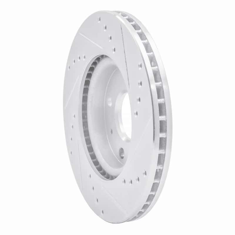 R1 Concepts — R1 14-20 Peugeot 2008 (Mexico) Rear Left Drilled & Slotted Silver Brake Rotor - view 4