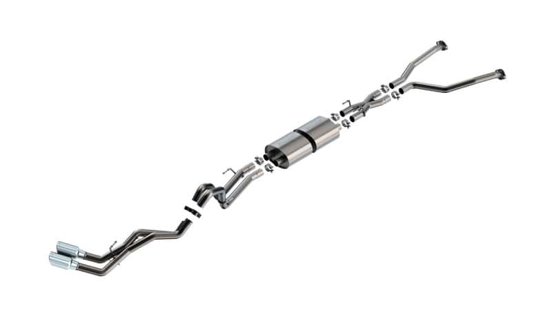Borla — Borla 22-24 Toyota Tundra 3.4L V6 (Inc. Hybrid) Ext. Cab/STD Bed/145.7in WB S-Type Cat-Back - Chrome
Cat-Back System - view 3