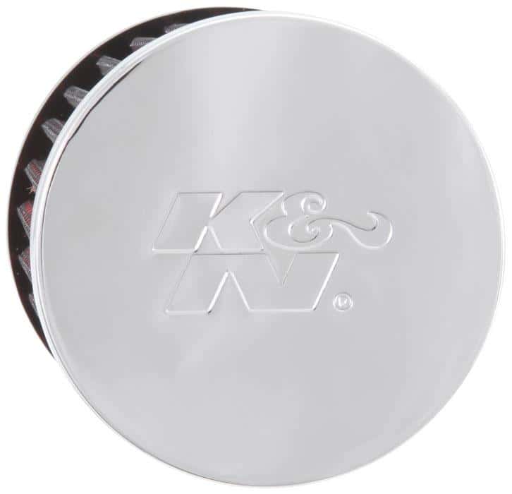 K&N Engineering — K&N Rubber Base Chrome Top Push-In Crankcase Vent Filter 3in OD x 2-1/2in H.
Vent Air Filter/Brea
Vent Air Filter - view 2