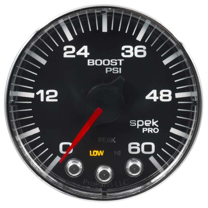 AutoMeter — Autometer Spek-Pro Gauge Boost 2 1/16in 60psi Stepper Motor W/Peak & Warn Blk/Chrm
GA 2" BST 60 BFC SPK - view 1
