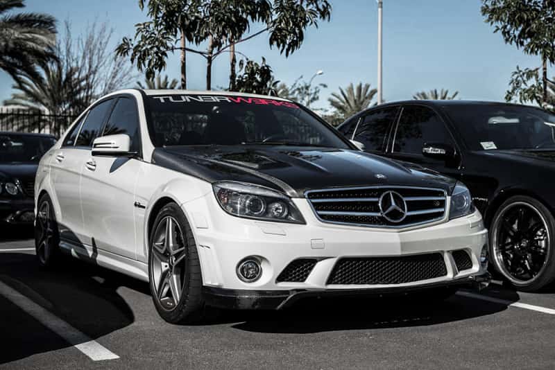 Seibon — Seibon 07-10 Mercedes Benz C-Class (AMG 63 ONLY) GT-Style Carbon Fiber Hood - view 5