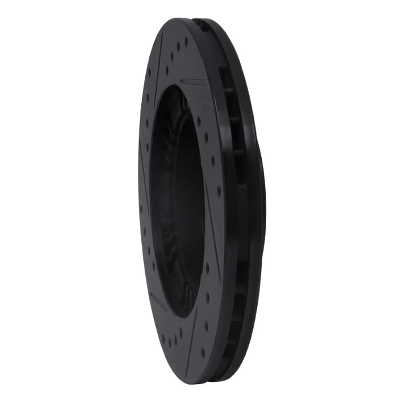 R1 Concepts — R1 99-03 Mazda Protege Front Right Drilled & Slotted Black Brake Rotor
R1 Brake Rotor Drill - view 4