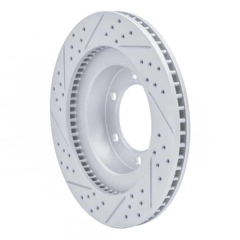 R1 Concepts — R1 03-09 Lexus Gx470 Front Right Drilled & Slotted Geo-Carbon Rotor - view 4