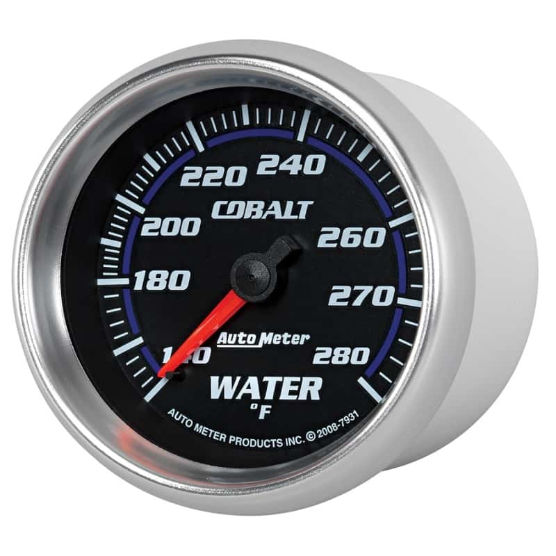 AutoMeter — Autometer Cobalt 66.7mm 140-280 degree F. Water Temperature Gauge
GA 2.6" WT 280F M CB - view 8