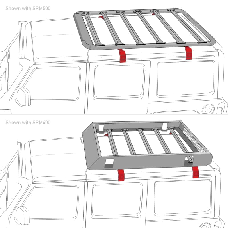 Go Rhino — Go Rhino SRM Rack Rain Gutter Mount Kit - 4pc. (Mounts to Factory Rain Gutter/Drip Rail)
Gutter Mount Kit - view 1