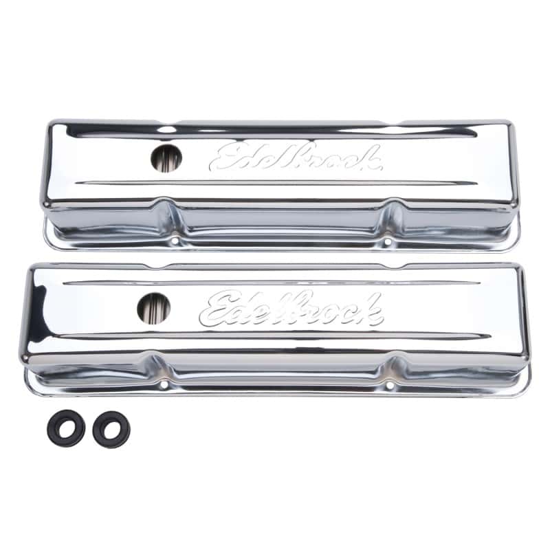 Edelbrock — Edelbrock Valve Cover Signature Series Chevrolet 1959-1986 262-400 CI V8 Tall Chrome
CHROME/PRO-FLO - view 1