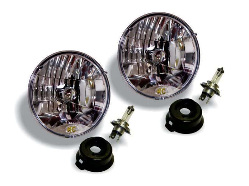 KC HiLiTES — KC HiLiTES Universal/97-06 Jeep TJ 7in. Halogen H4 DOT Headlight 55/60w Lexan (Pair Pack System)
Headlights - view 6