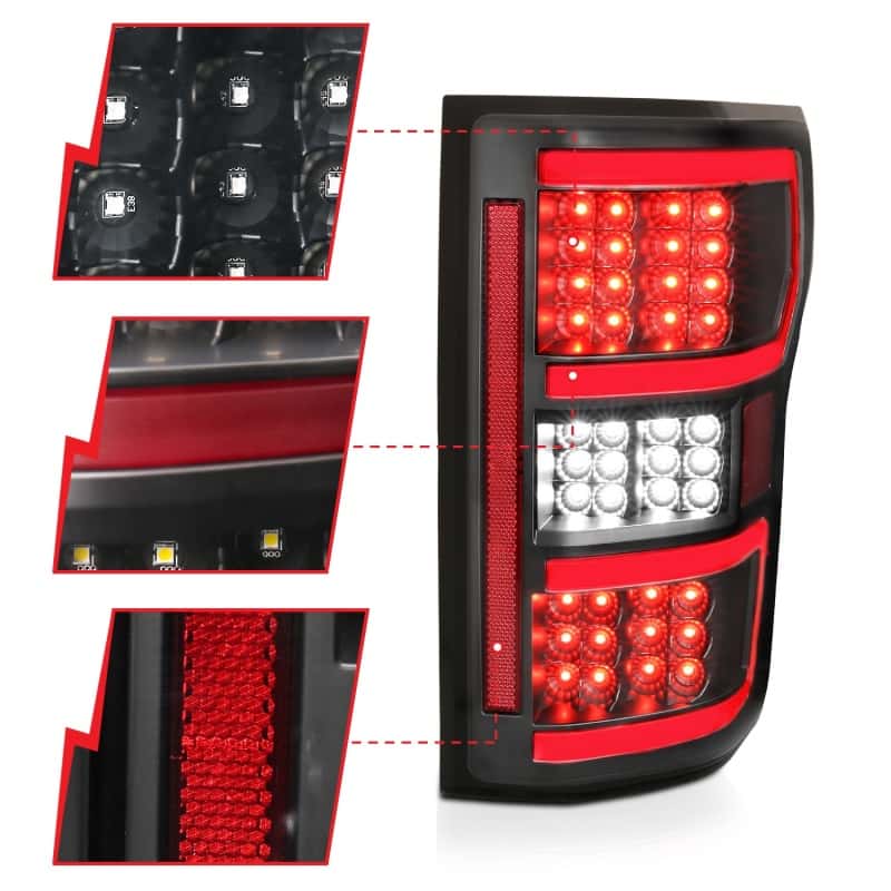 ANZO — ANZO 18-19 Ford F-150 LED Taillights Black
Tail Light Set
LED Taillights - view 4