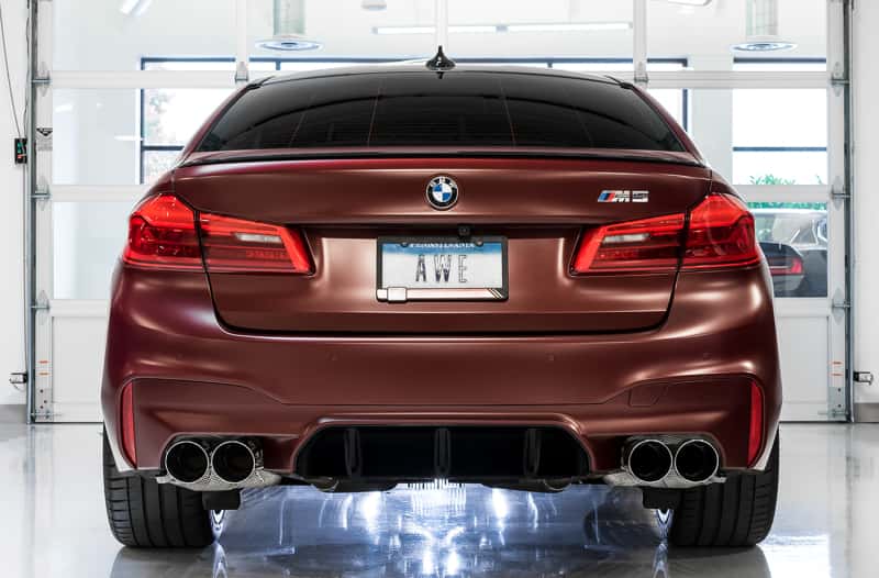 AWE Tuning — AWE Tuning 18-19 BMW M5 (F90) 4.4T AWD Axle-back Exhaust - Track Edition (Chrome Silver Tips)
Track Exhaust - view 2