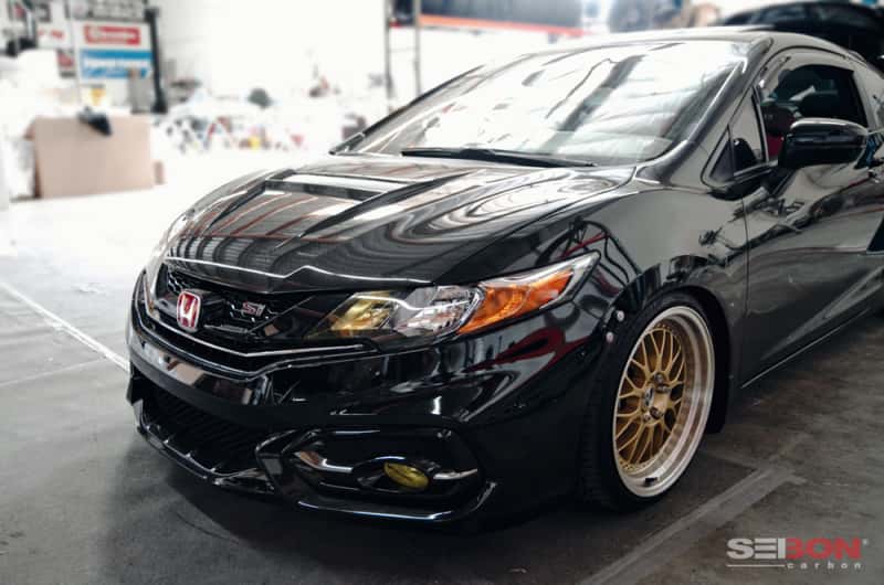 Seibon — Seibon 14-15 Honda Civic 2dr VSII-Style Carbon Fiber Hood - view 6