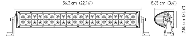 Hella — Hella Value Fit Sport 22in - 120W LED Light Bar - Dual Row Combo Beam - view 21
