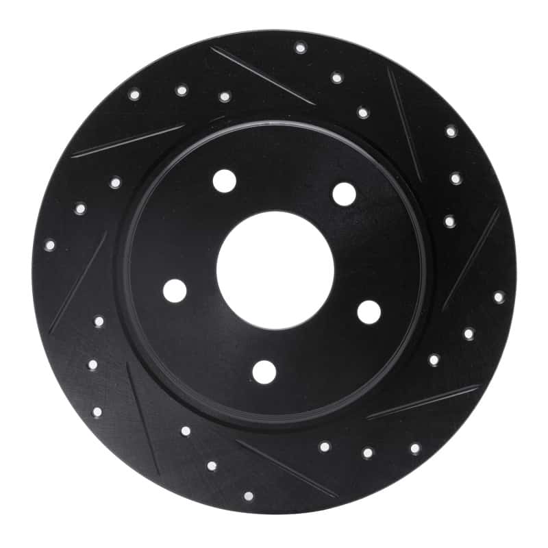 R1 Concepts — R1 08-16 Chrysler Town & Country Rear Right Drilled & Slotted Black Brake Rotor
R1 Brake Rotor Drill - view 1