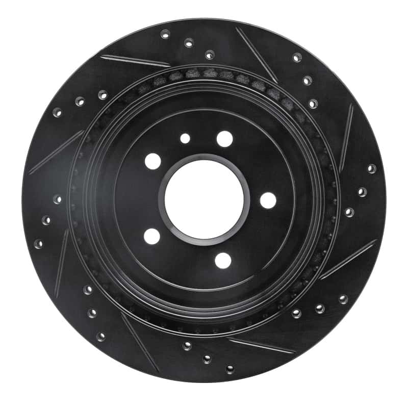 R1 Concepts — R1 13-19 Cadillac ATS Rear Left Drilled & Slotted Black Brake Rotor
R1 Brake Rotor Drill - view 5