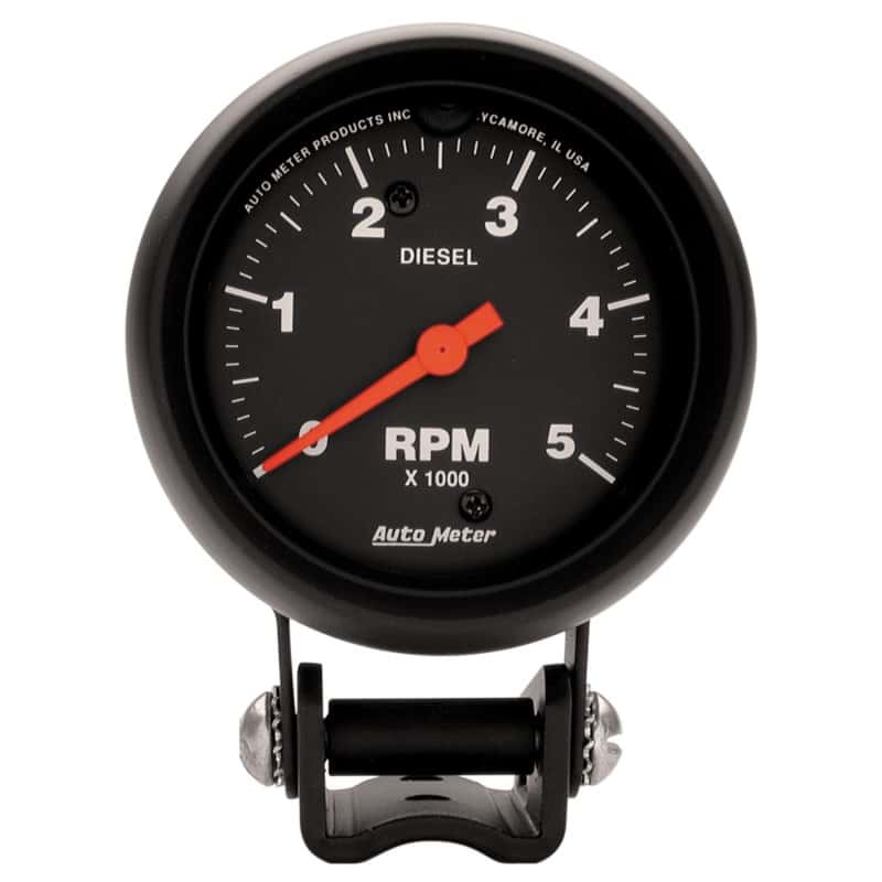 AutoMeter — Autometer Z-Series 2-5/8in 5K RPM Diesel Pedestal Tachometer Gauge
GA 2.6" 5KRPM DSL Z - view 1