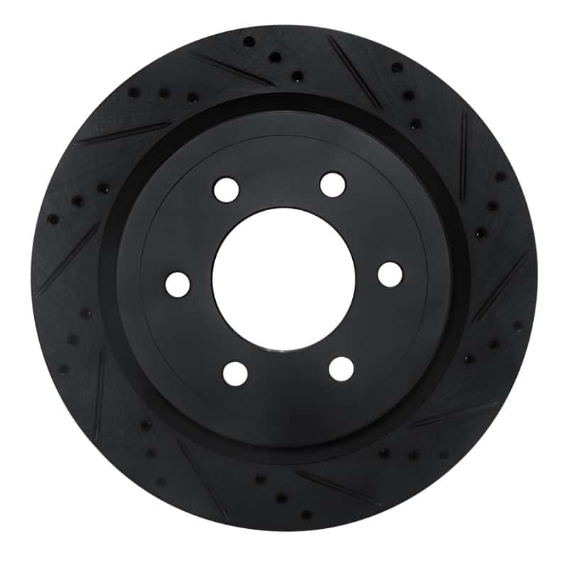 R1 Concepts — R1 18-21 Ford F-150 RWD Rear Right Drilled & Slotted Black Brake Rotor
R1 Brake Rotor Drill - view 1