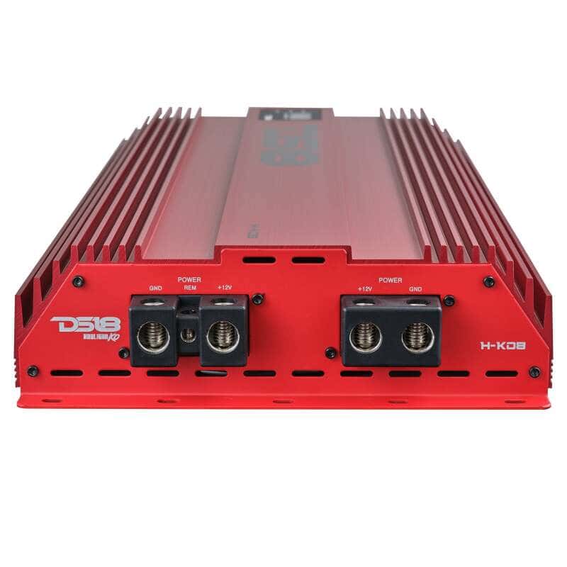 DS18 — DS18 1-Channel Amp 15000 Burst/0.5ohm 8000/1ohm 4800/2ohm 2500/4ohm Watts RMS w/ Voltmeter Red - view 5