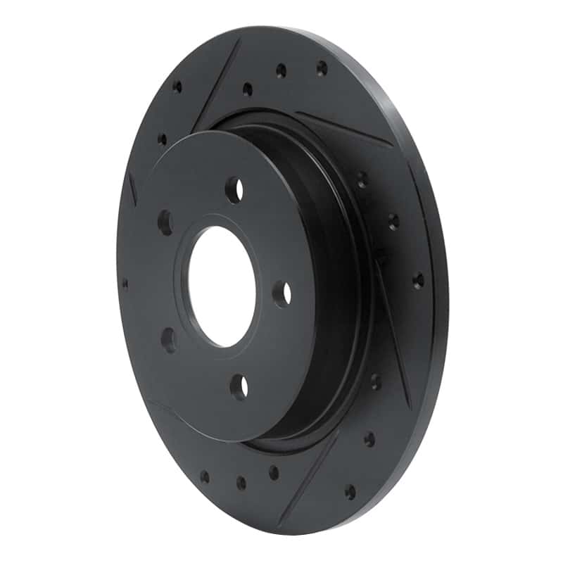 R1 Concepts — R1 12-18 Ford Focus Rear Left Drilled & Slotted Black Brake Rotor
R1 Brake Rotor Drill - view 2