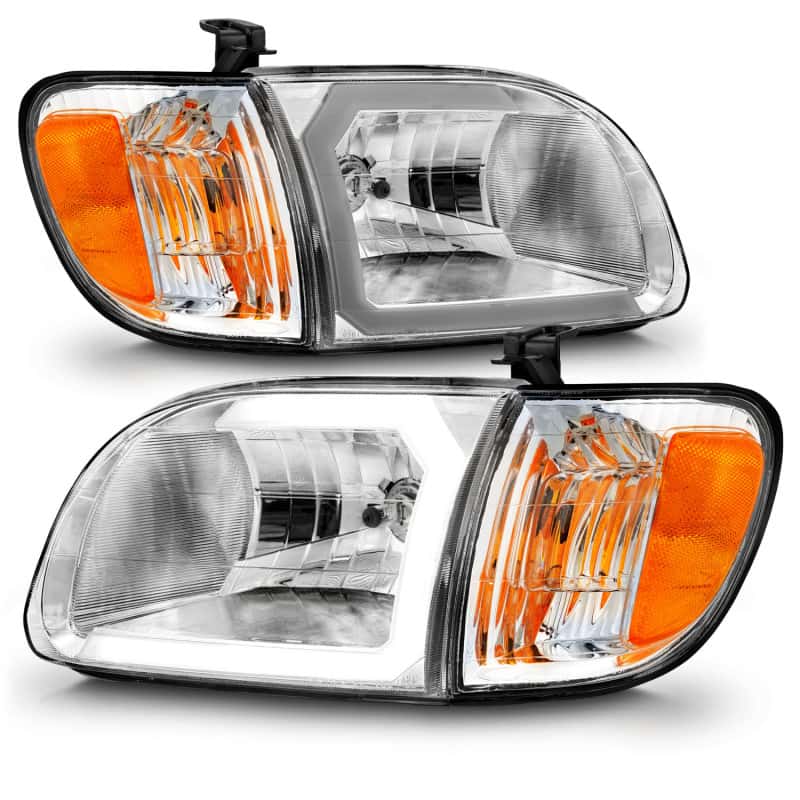 ANZO — ANZO 00-04 Toyota Tundra (Reg/Acc Cab Only) Crystal Headlights w/Lgt Bar Chrome w/Corner Lights 2pc
Head Light Set
HdLtSet - view 8