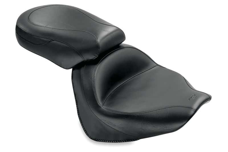 Mustang Motorcycle — Mustang 02-09 Honda VTX1300 Retro, S & T Wide Touring 2PC Seat - Black - view 2
