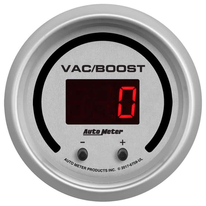 AutoMeter — Autometer 52.4mm Silver Switchable 0-1600 PSI/0-110 BAR Vacuum/Boost Ultra-Lite Elite Digital Gauge - view 2