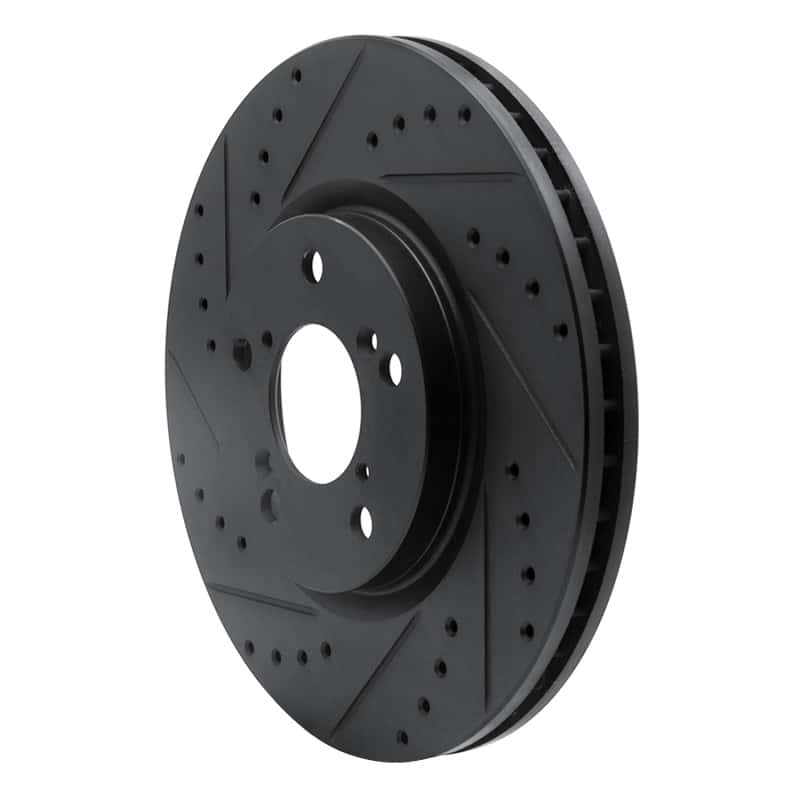 R1 Concepts — R1 06-14 Honda Ridgeline Front Left Drilled & Slotted Black Brake Rotor
R1 Brake Rotor Drill - view 2