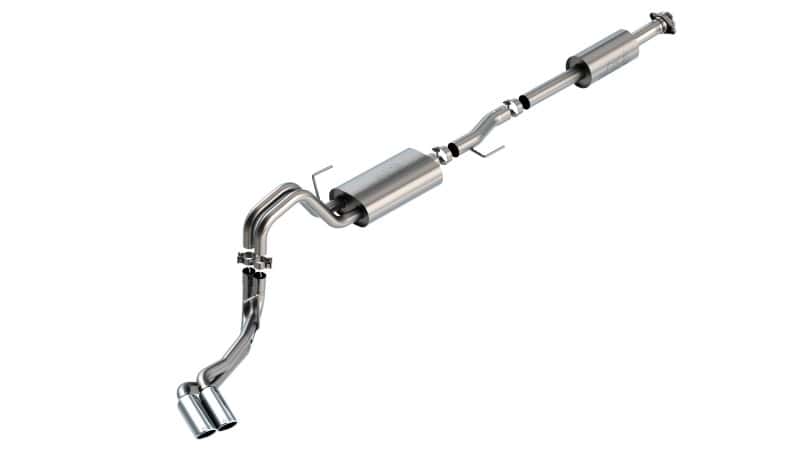 Borla — Borla F-150 2021 5.0L 4dr CC SB EC STB Lariat/KR/Platinum/LTD 3/2.25 DSE Cat-Back Touring CHR Tips
Cat-Back System - view 2