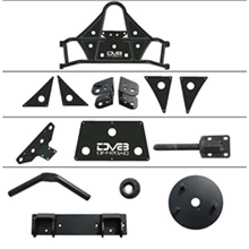 DV8 Offroad — DV8 Offroad 07-18 Jeep Wrangler Body Mounted Tire Carrier - view 2