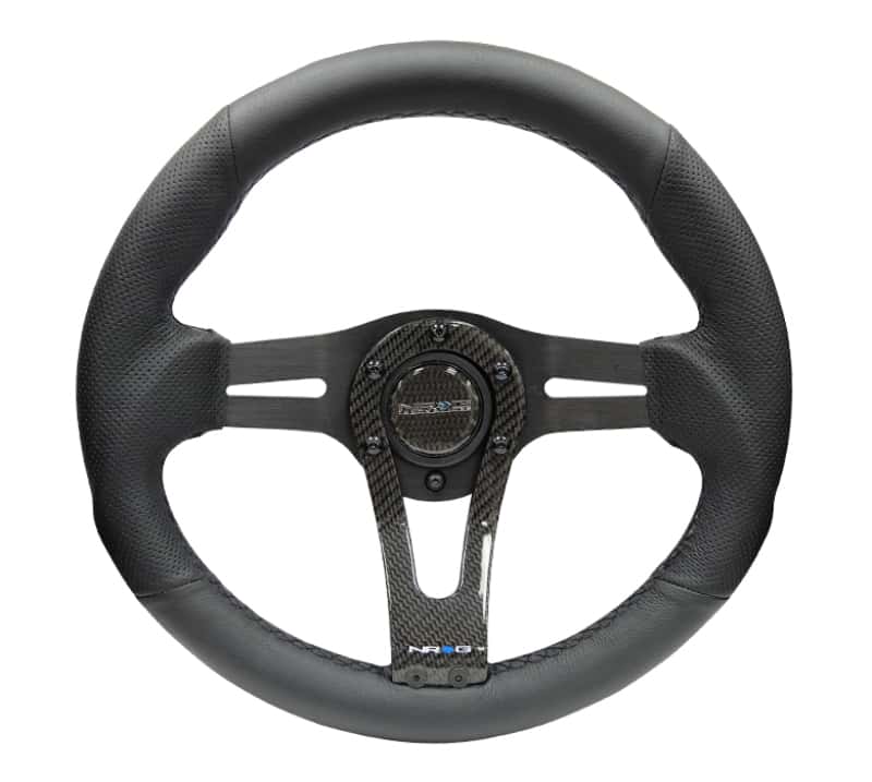 NRG — NRG Reinforced Steering Wheel (320mm) w/Carbon Center Spoke - view 1