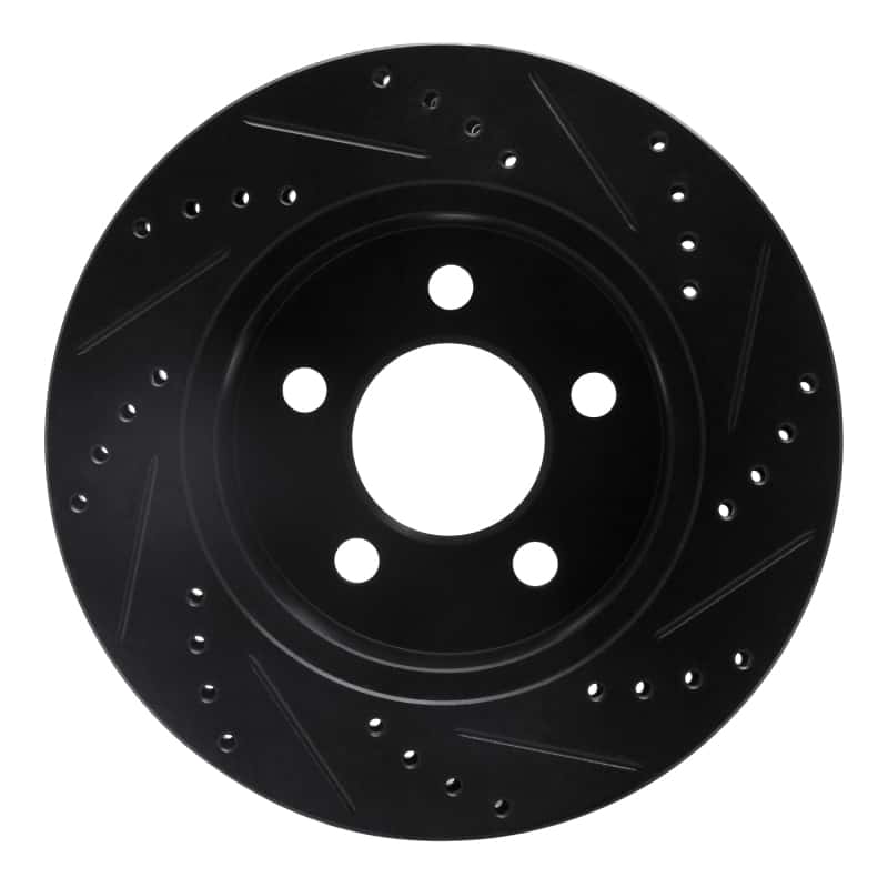 R1 Concepts — R1 99-06 Jeep Cherokee Front Left Drilled & Slotted Black Brake Rotor
R1 Brake Rotor Drill - view 5