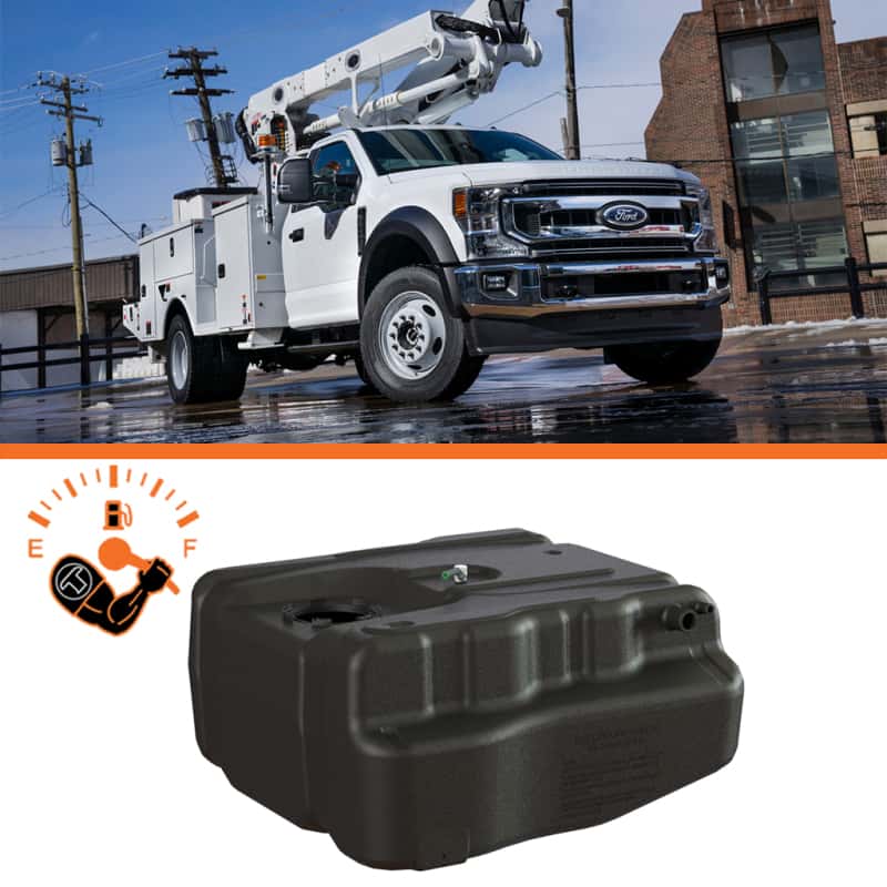 Titan Fuel Tanks — Titan Fuel Tanks 17-22 Ford F-350/F-450/F-550 40 Gallon After-Axle Auxiliary Fuel Tank System
Fuel Tank - view 1