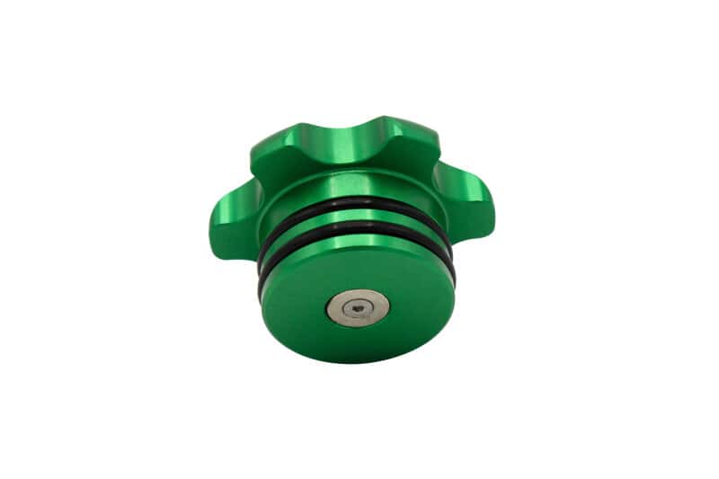 Fleece Performance — Fleece Performance 13-18 Dodge Cummins Green Anodized Billet Fuel Cap - view 4