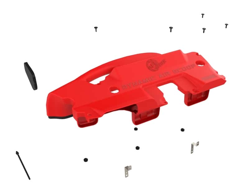 aFe — aFe POWER Red Edition Dynamic Air Scoop XL for Intake Kits 50-70119D and 50-70119R
Dynamic Air Scoop - view 2