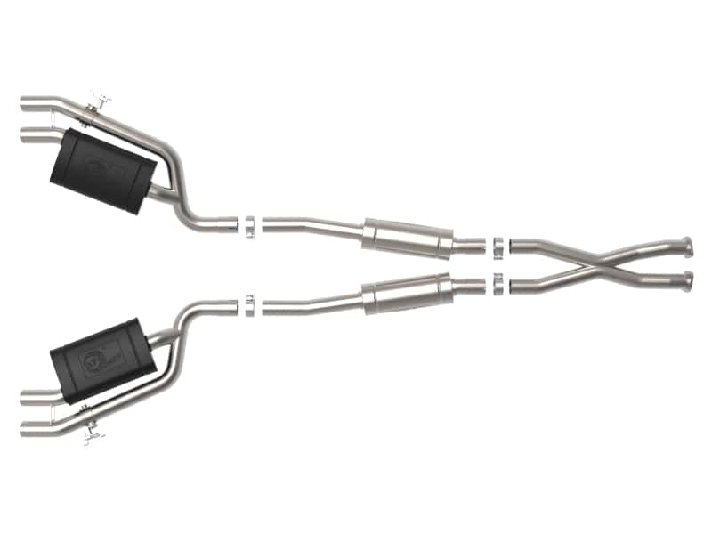aFe — aFe Gemini XV 2.5in 304 SS Cat-Back Exhaust w/Cut-Out 18-22 Kia Stinger V6 3.3L
Cat-Back Exhaust - view 3