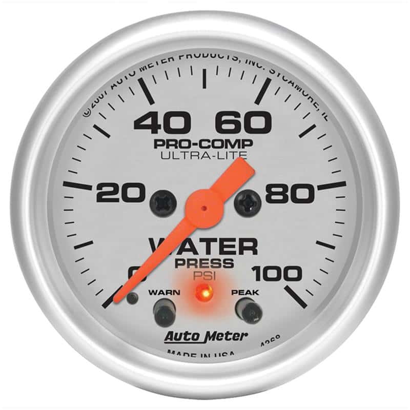 AutoMeter — Autometer Ultra-Lite 2-1/16in 0-100PSI Electronic Water Pressure Gage
2-1/16" WATER PRESS, - view 2