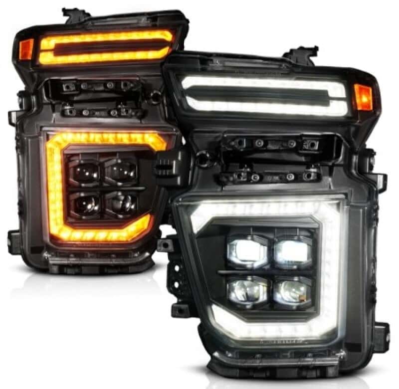ANZO — ANZO Z-Series 20-23 Chevy Silverado 2500/3500 Z-Series Full LED Proj Headlights Black - Driver Side - view 3