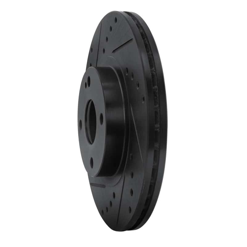 R1 Concepts — R1 01-05 Mazda Miata Front Left Drilled & Slotted Black Brake Rotor
R1 Brake Rotor Drill - view 2