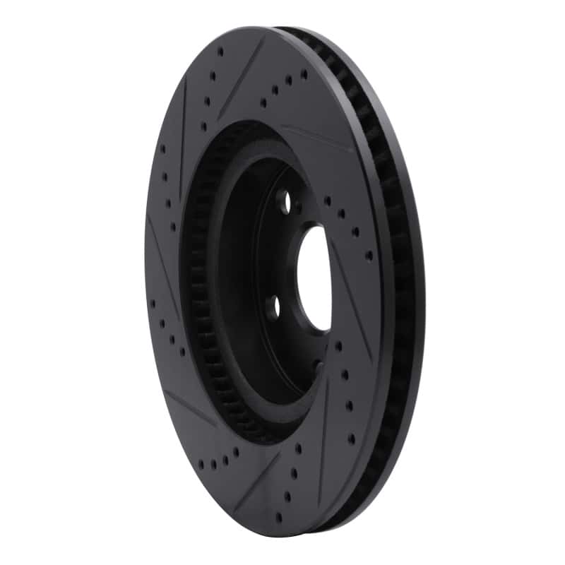 R1 Concepts — R1 10-13 Hyundai Santa Fe Front Right Drilled & Slotted Black Brake Rotor
R1 Brake Rotor Drill - view 4