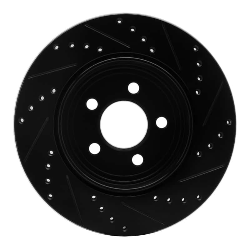 R1 Concepts — R1 05-23 Chrysler 300 Rear Left Drilled & Slotted Black Brake Rotor
R1 Brake Rotor Drill - view 5