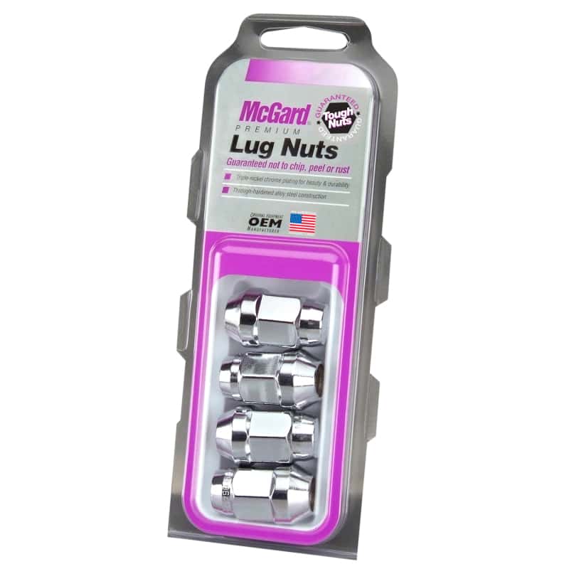 McGard — McGard Hex Lug Nut (Cone Seat Bulge Style) M12X1.25 / 3/4 Hex / 1.45in. Length (4-Pack) - Chrome - view 2