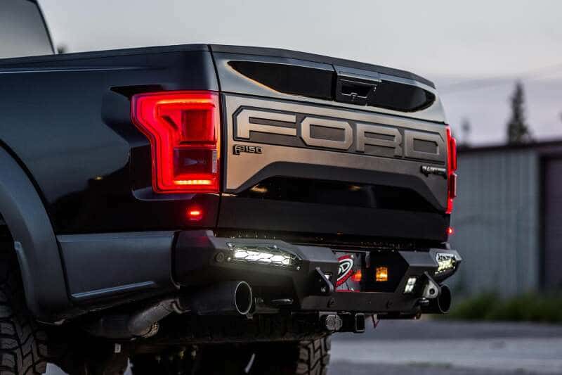 Addictive Desert Designs — Addictive Desert Designs 17-18 Ford F-150 Raptor HoneyBadger Rear Bumper w/ 10in SR LED Mounts
Bumper- Rear
Bumpers - view 9