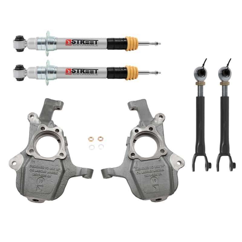 Belltech — Belltech 21+ GM SUV SWB Only Front and Rear Lowering Kit w/ Street Performance Struts
LOWERING KIT - view 1