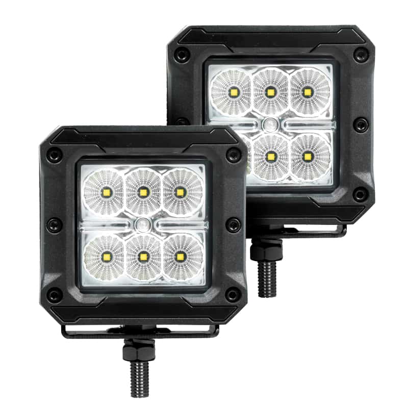 Go Rhino — Go Rhino Xplor Bright Series Cube LED Flood Light Kit (Surface/Threaded Stud Mount) 3x3 - Blk (Pair)
Bright-3x3 Light Kit - view 1